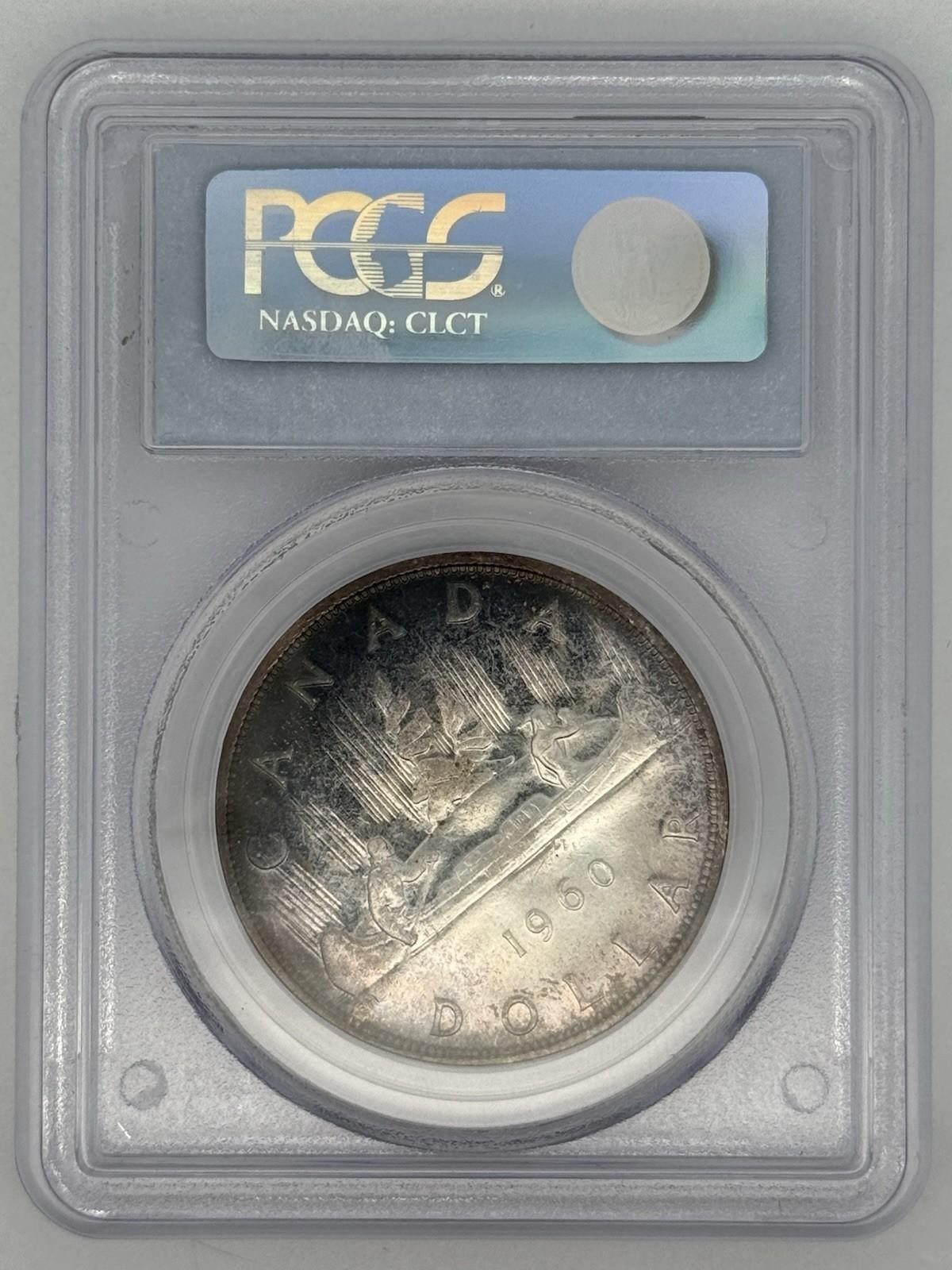 1960 Canada Silver Dollar $1 PCGS MS63
