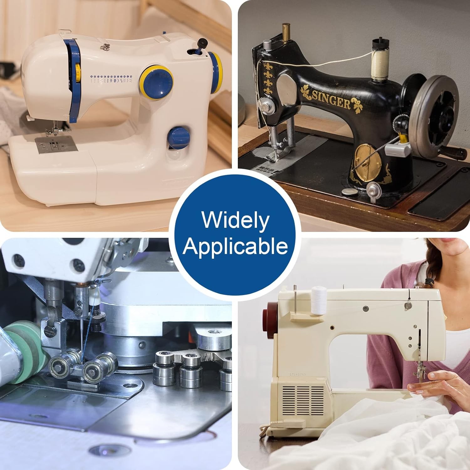 Adjustable Magnetic Seam Guide Ruler,4-Piece Sewing Machine Accessory Set for Be