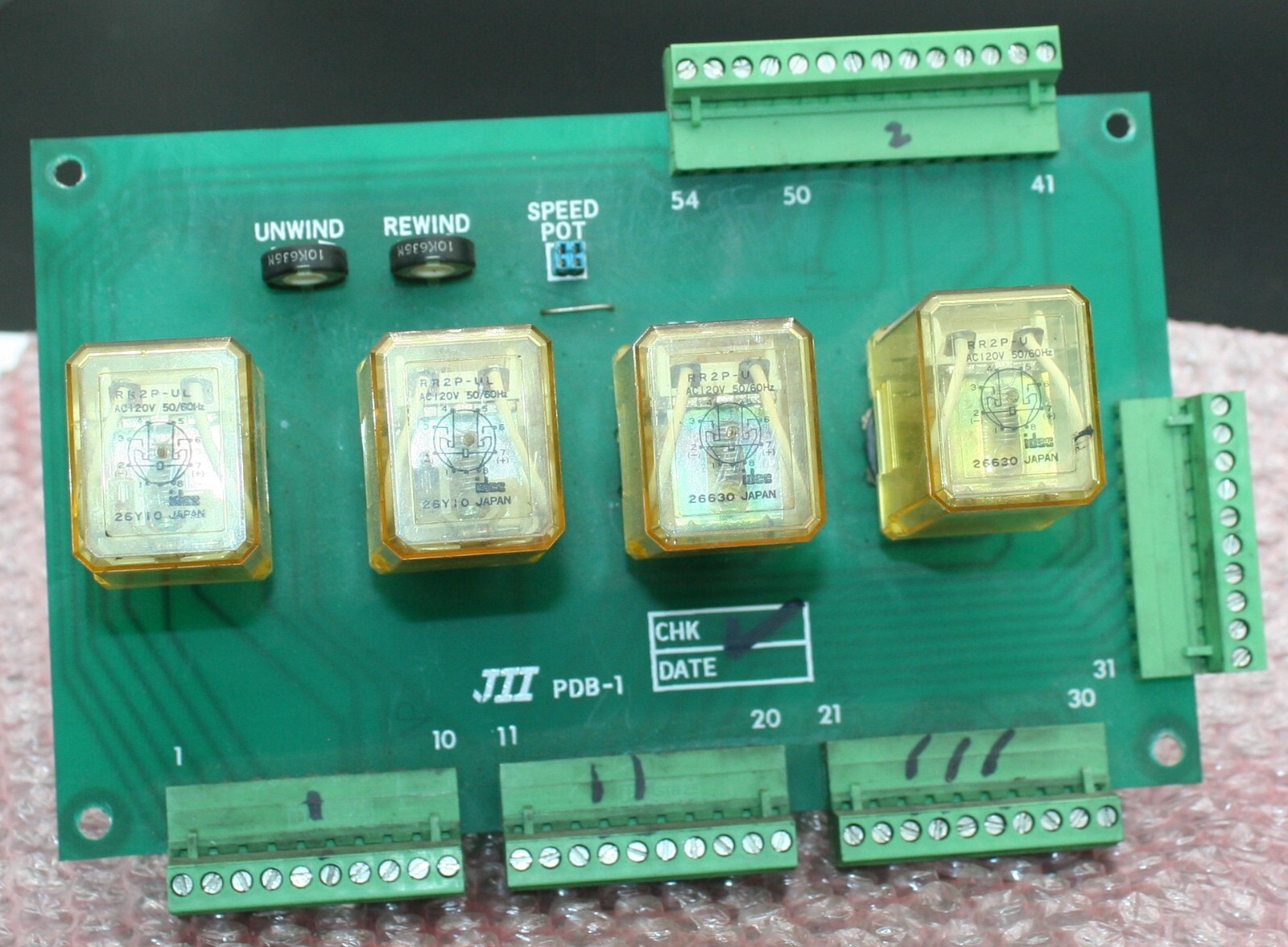One Jardis PDB-1 Power Distribution Board JII Jardis Pasters #1 IDEC RR2P-U