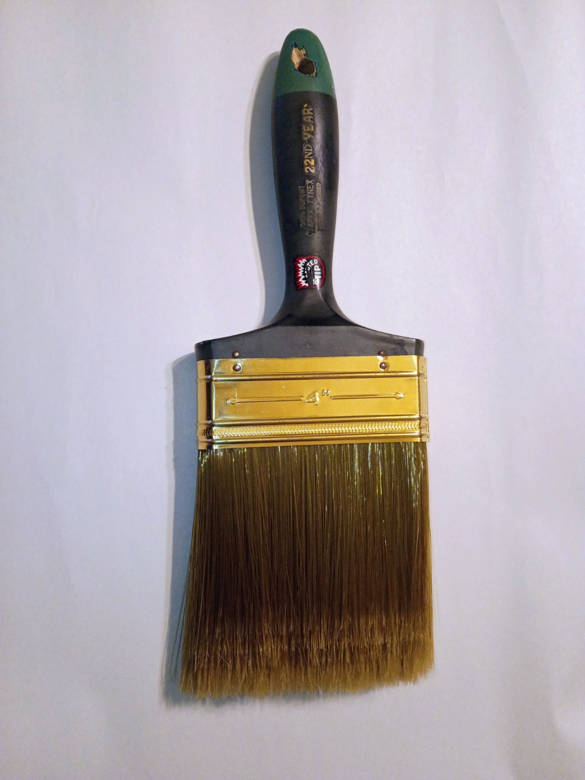 New Old Stock Vintage DuPont 4" Paintbrush 100% Tynex Tipped & Flagged 1950s-60s