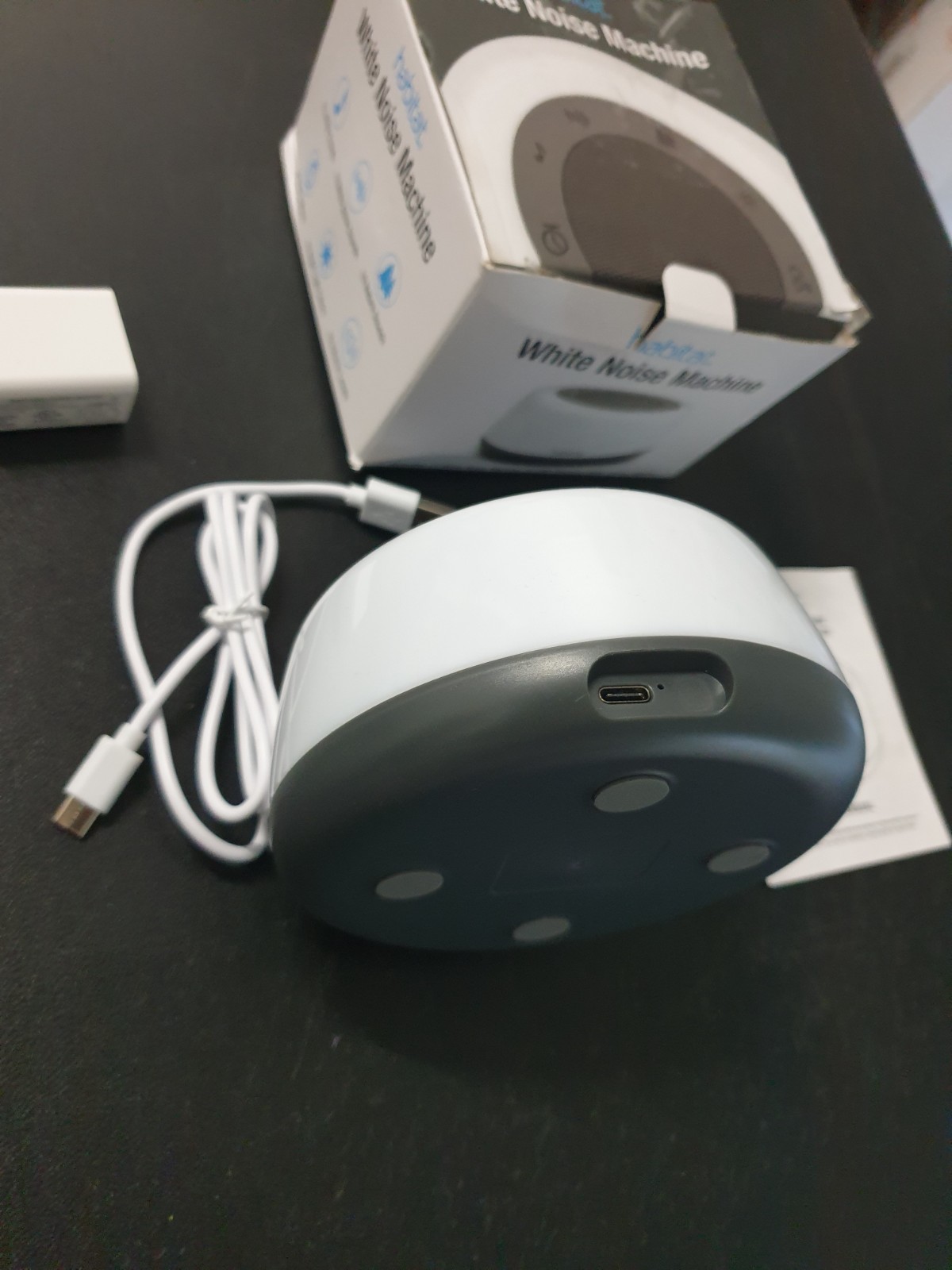 Habitat Noise Machine White Compact With USB Charging Cable
