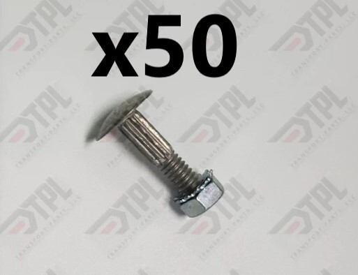 50 Pak - 1 1/4" Bolt Nut Kit Overhead Rollup Todco Whiting Door Hinge Morgan