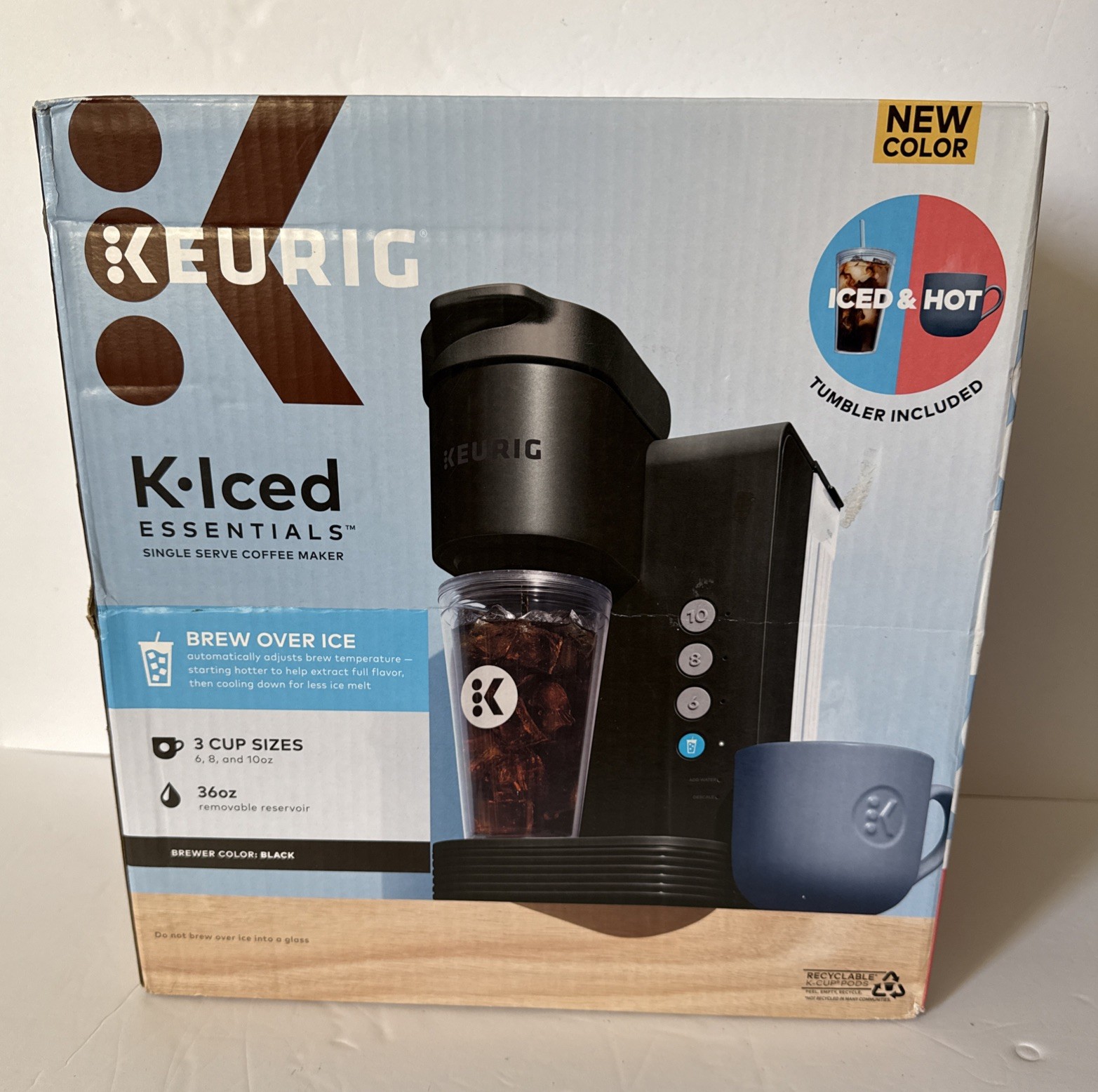 Keurig K-Iced Essentials Iced and Hot Single-Serve K-Cup Pod Coffee Maker, Black