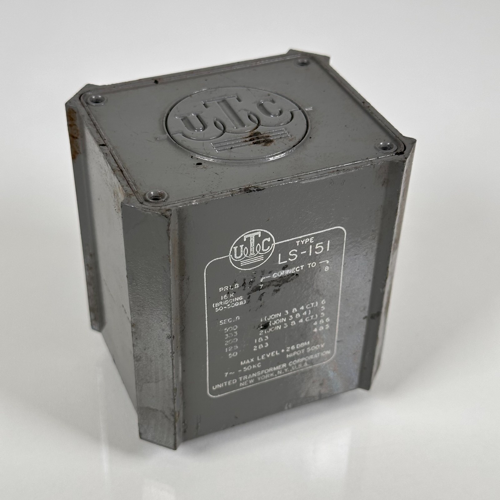 UTC LS-151 Bridging Line Input Transformer Vintage