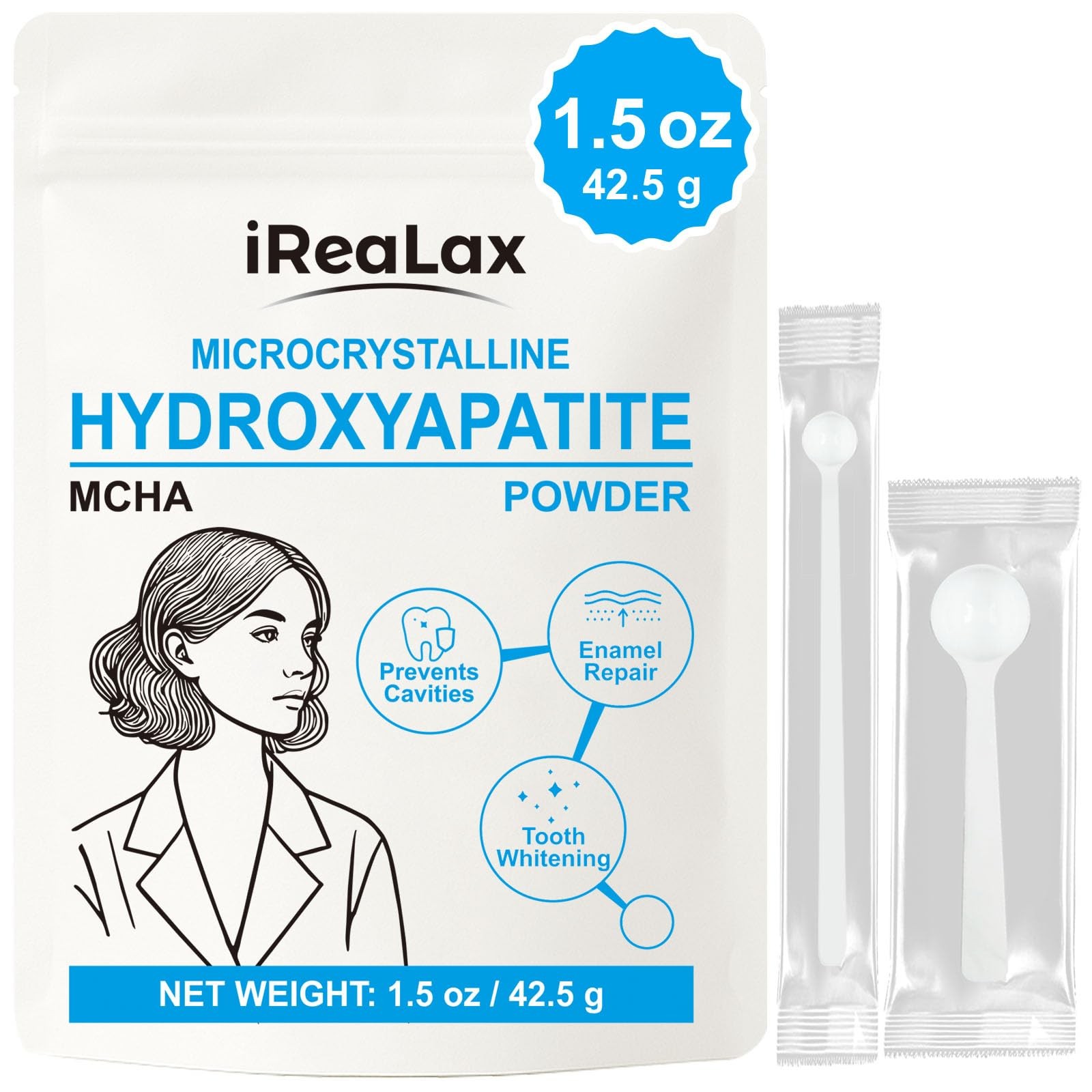 iReaLax 100% Pure Microcrystalline Hydroxyapatite 1.5 Ounce (Pack of 1)