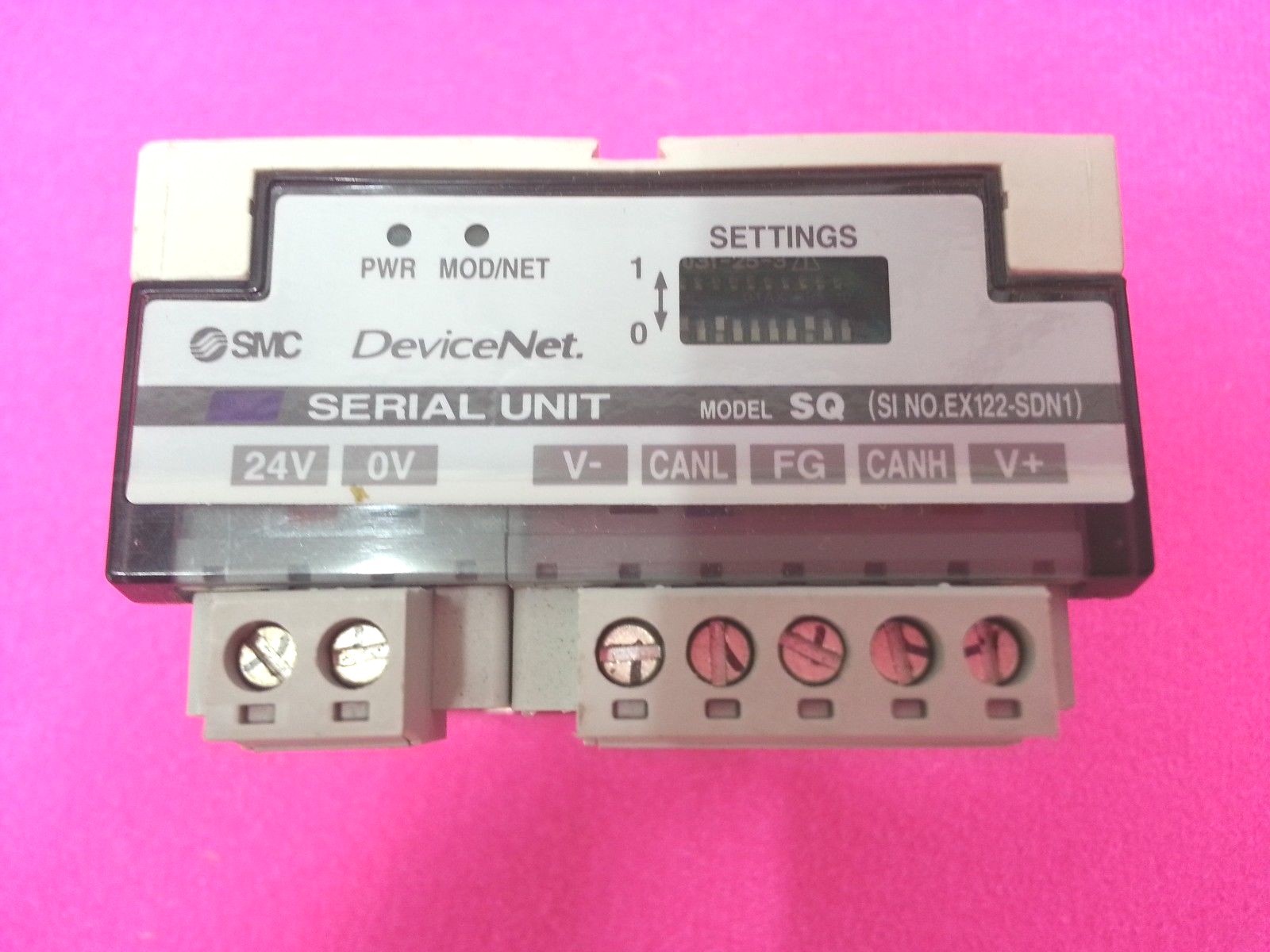 SMC EX122-SDN1-X26 DEVICEENET SERIAL UNIT,USED