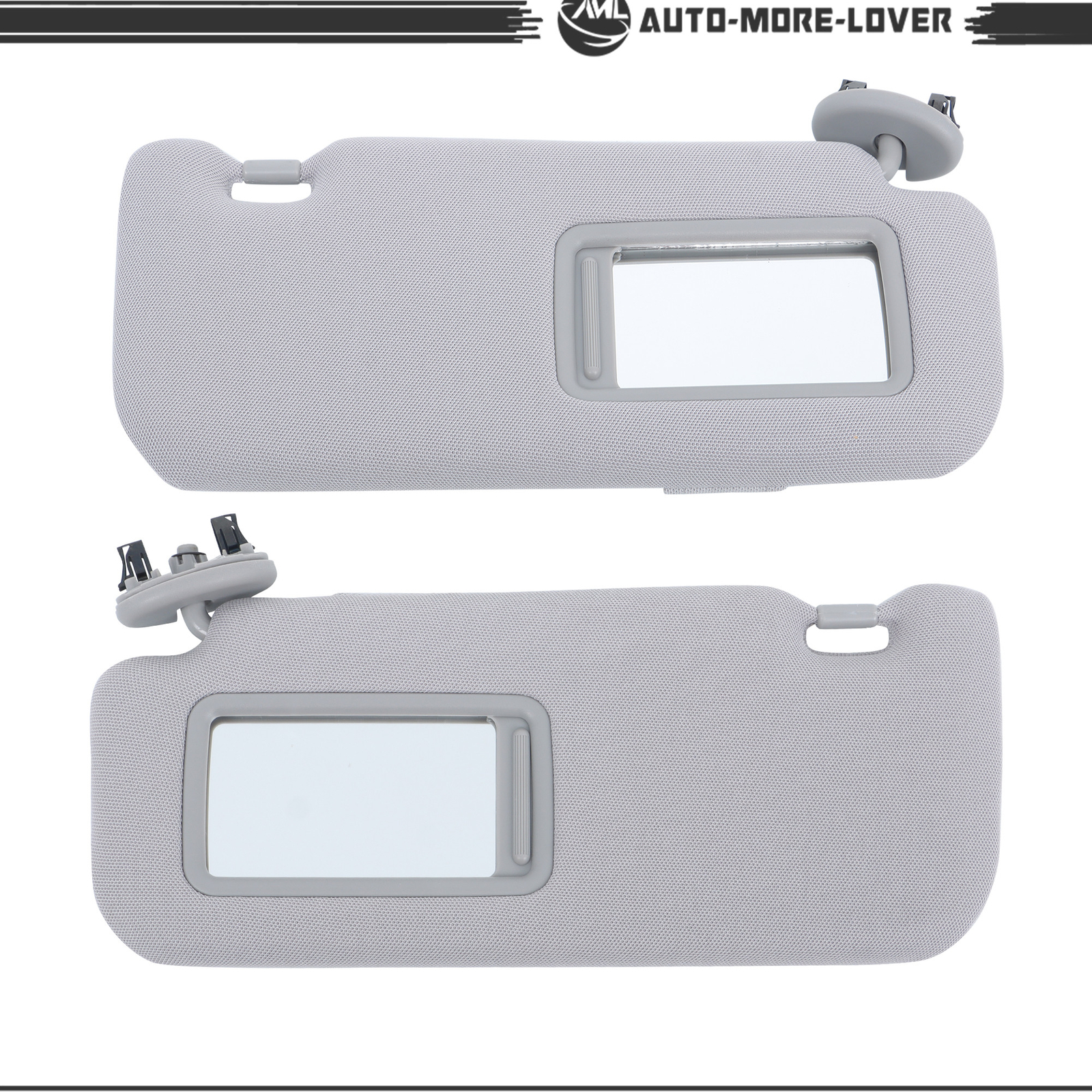 Sun Visor Shades Pair Gray W/Mirror For Toyota Corolla 2009-13 Left LH+RH Right