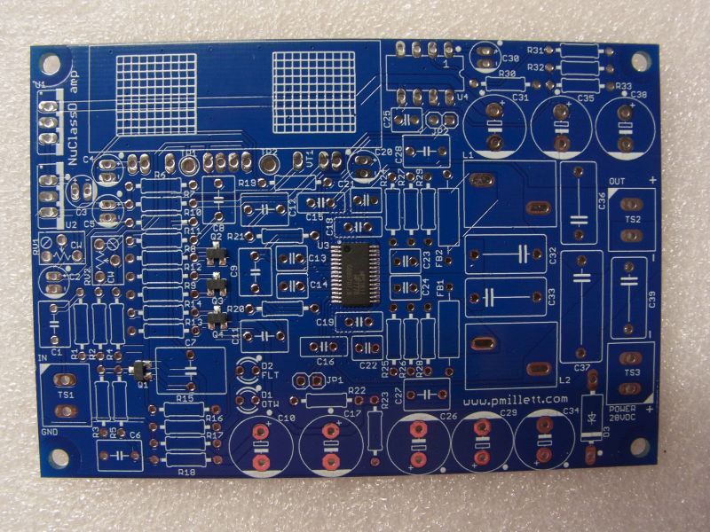 DIY PCB plus Tube & chip - NuClassD 50W amp using the Korg Nutube 6P1
