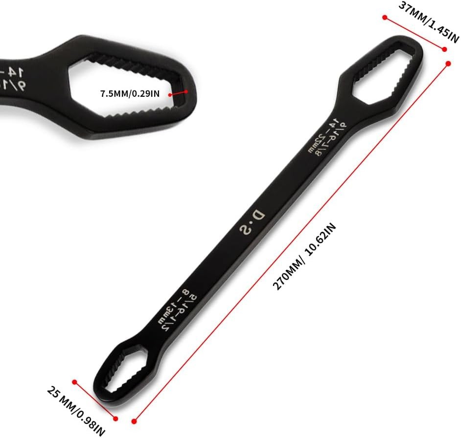 Universal Wrench Universal Adjustable Double-ended Wrench,8mm-22mm