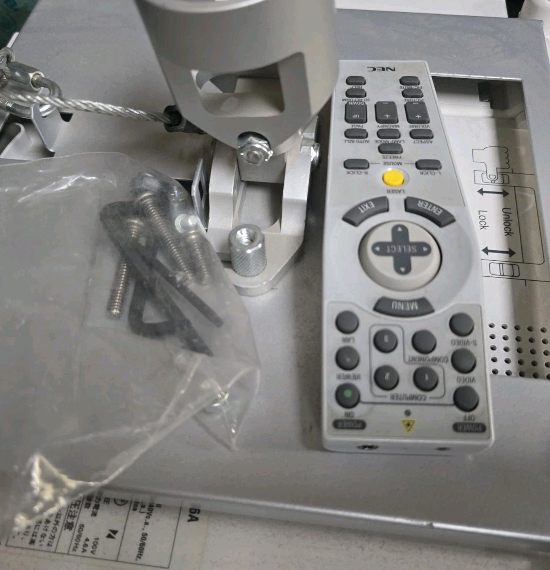 NEC NP 1000 Projector With Celing Mount