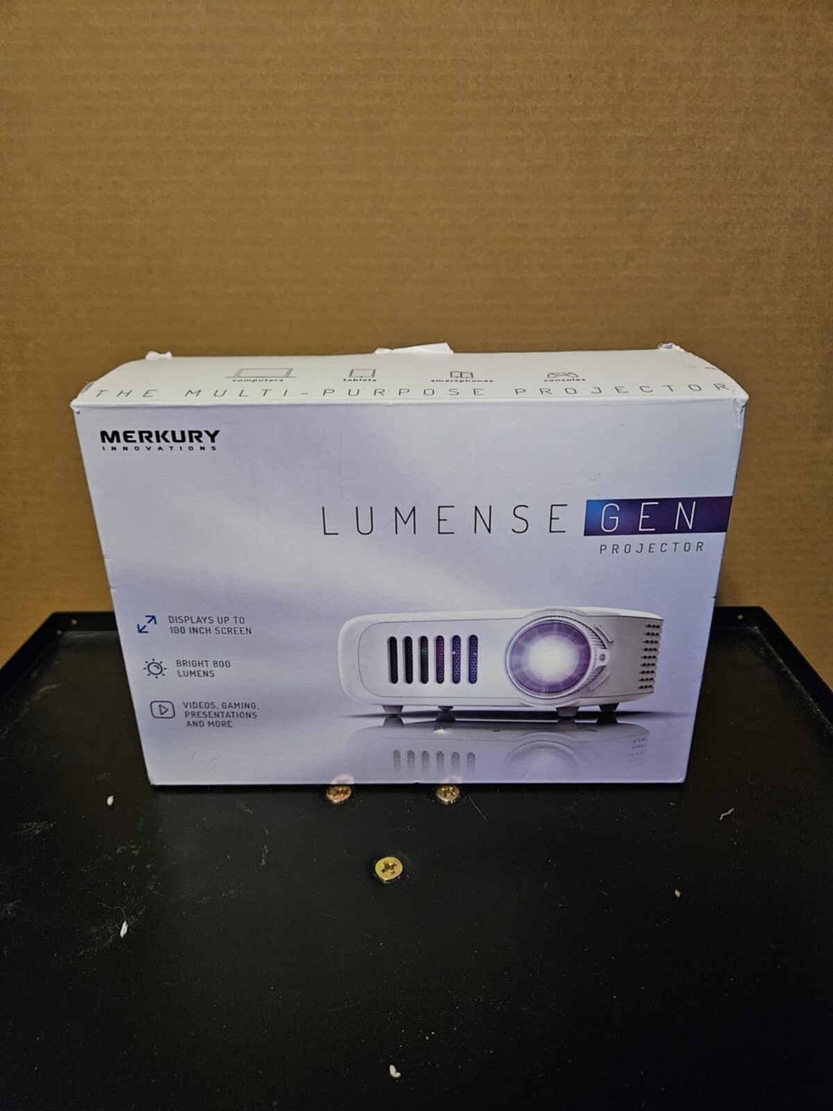 Merkury Innovations Lumense GEN Projector - 800 Lumens Displays Up To 100 Inchs