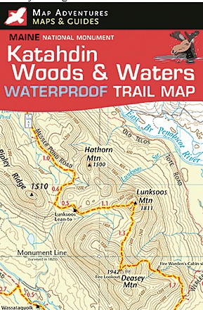 Katahdin Woods & Waters Map - Durable, Detailed Travel & Adventure Planning Tool