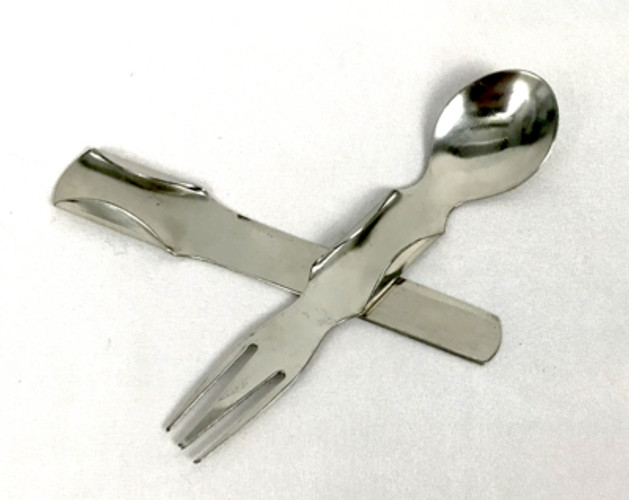Nesting Fork, Knife, Spoon Utensil Set - 2 piece