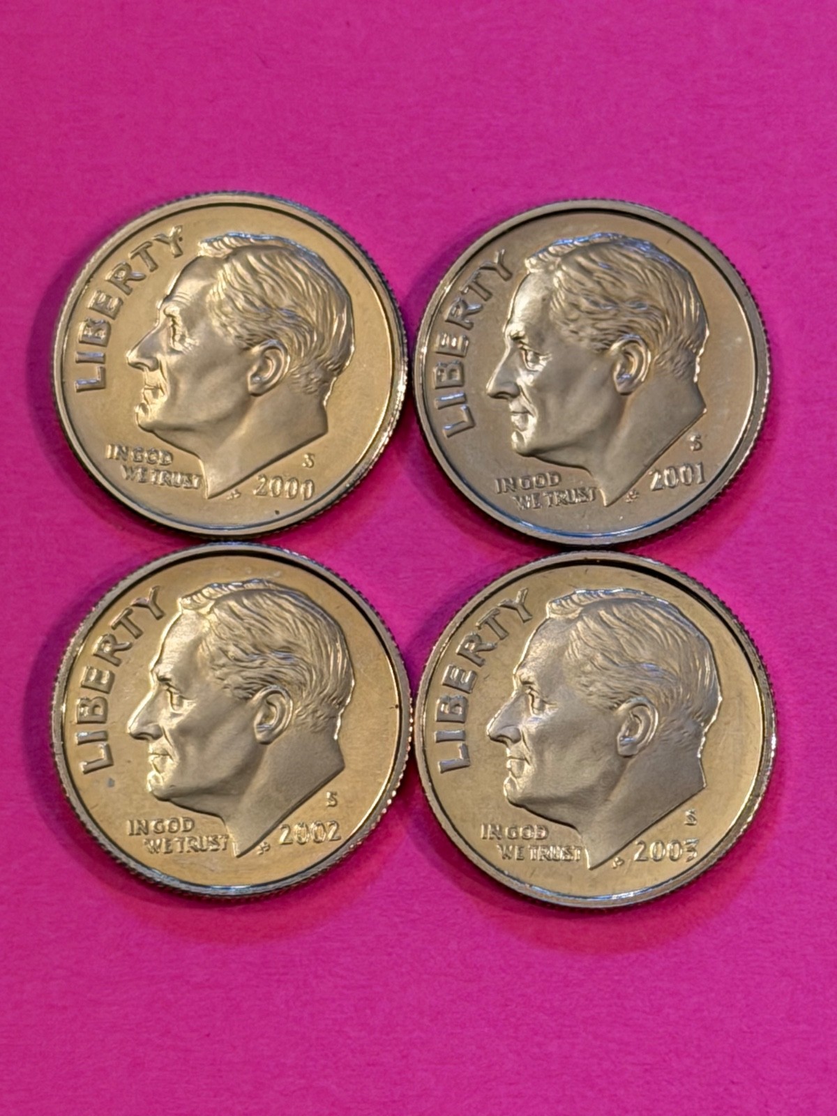 COIN DIME 2000 S TO 2003 S PROOF FREE SHIPPING