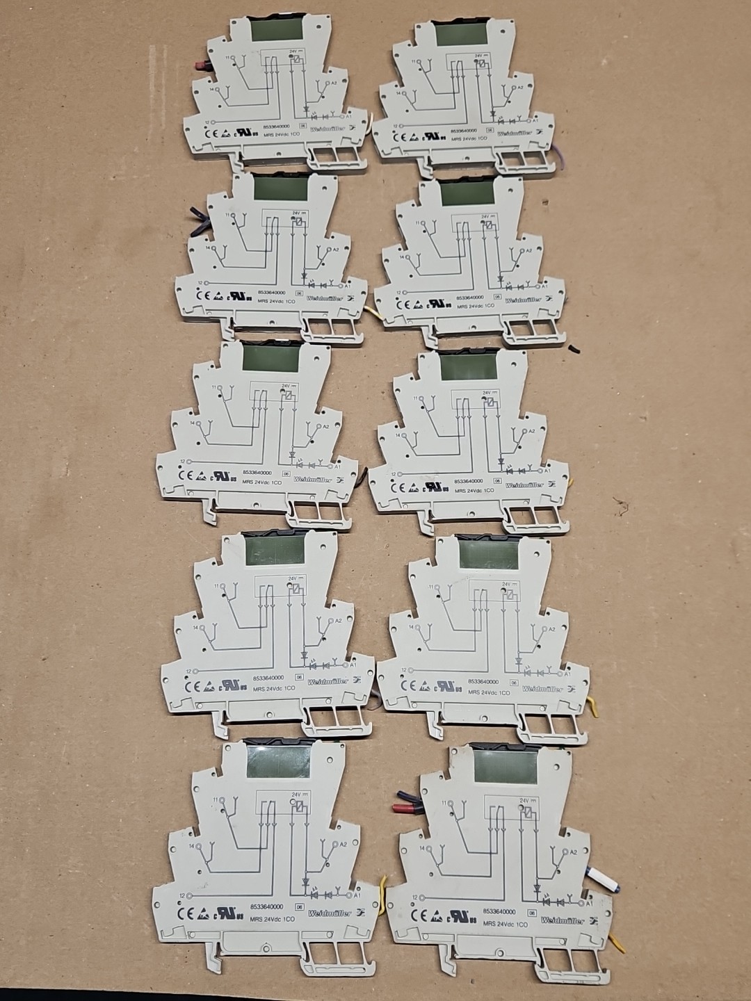 Lot of 10 - 8533640000 Weidmuller Relays - 24VDC