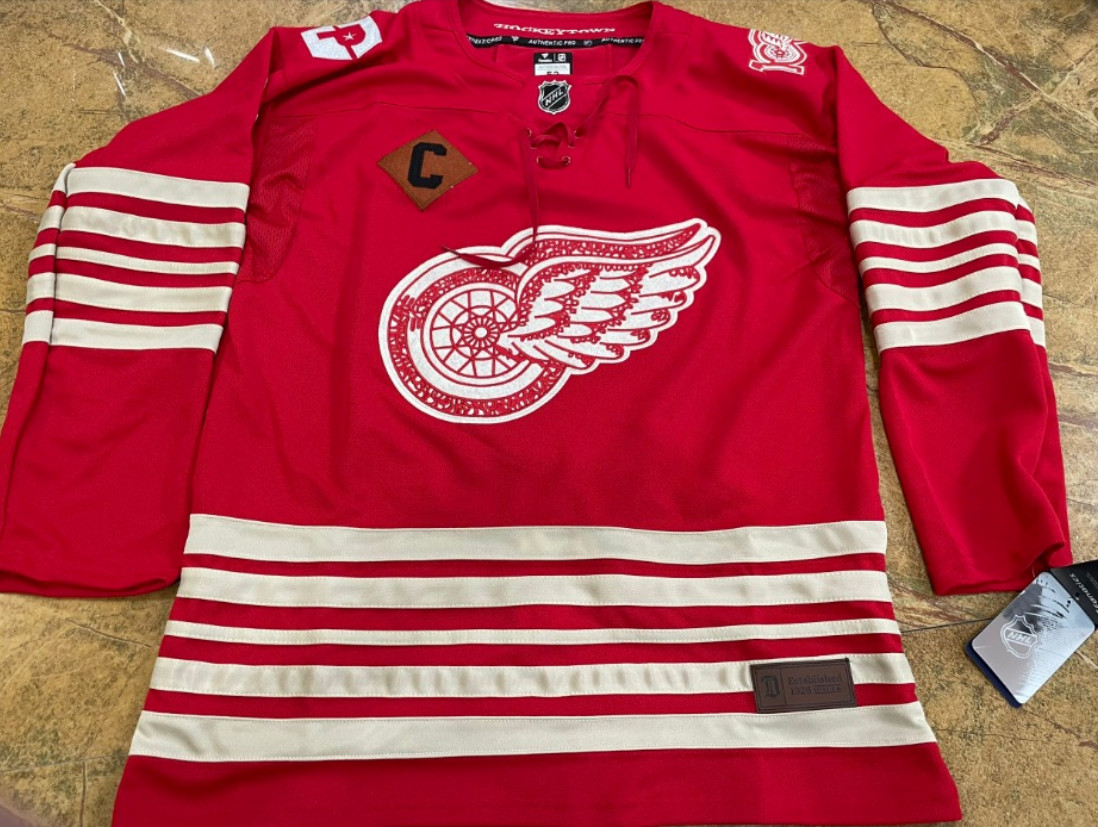 Men's Gordie Howe #9 Red Centennial 100 Years Detroit RED WINGS ALL Stitched