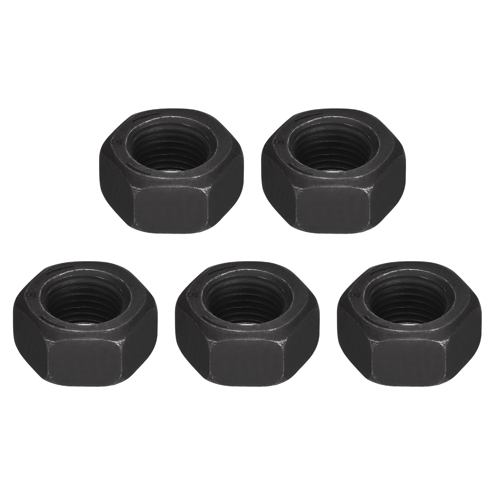 9/16-18 Hex Nuts Carbon Steel Grade 8.8 Black Oxide Hexagon Nut 5 of Pack