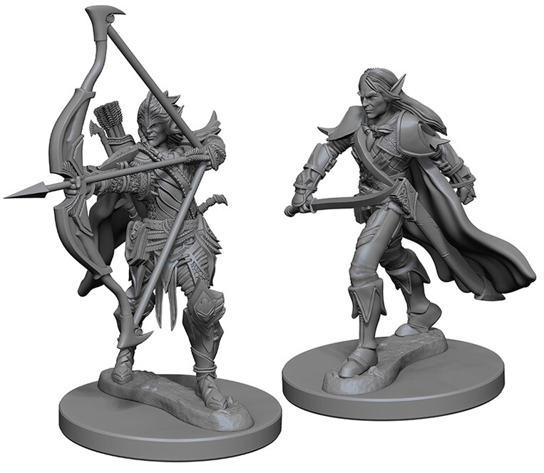 Pathfinder Deep Cuts Unpainted Miniatures: Elf Male Fighter