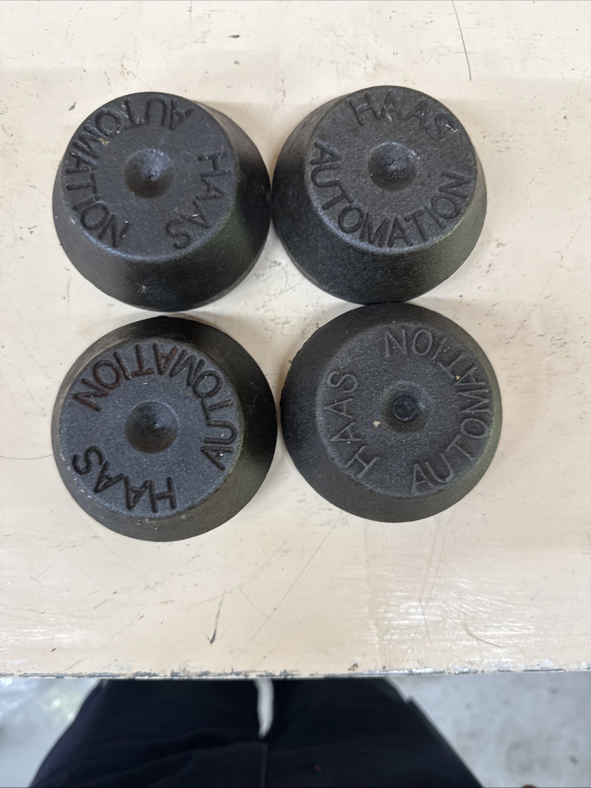 HAAS MACHINE LEVELING LEG LEGS PADS FEET BLOCK LOT OF 4 PIECES 3-1/2 X 1-1/2”