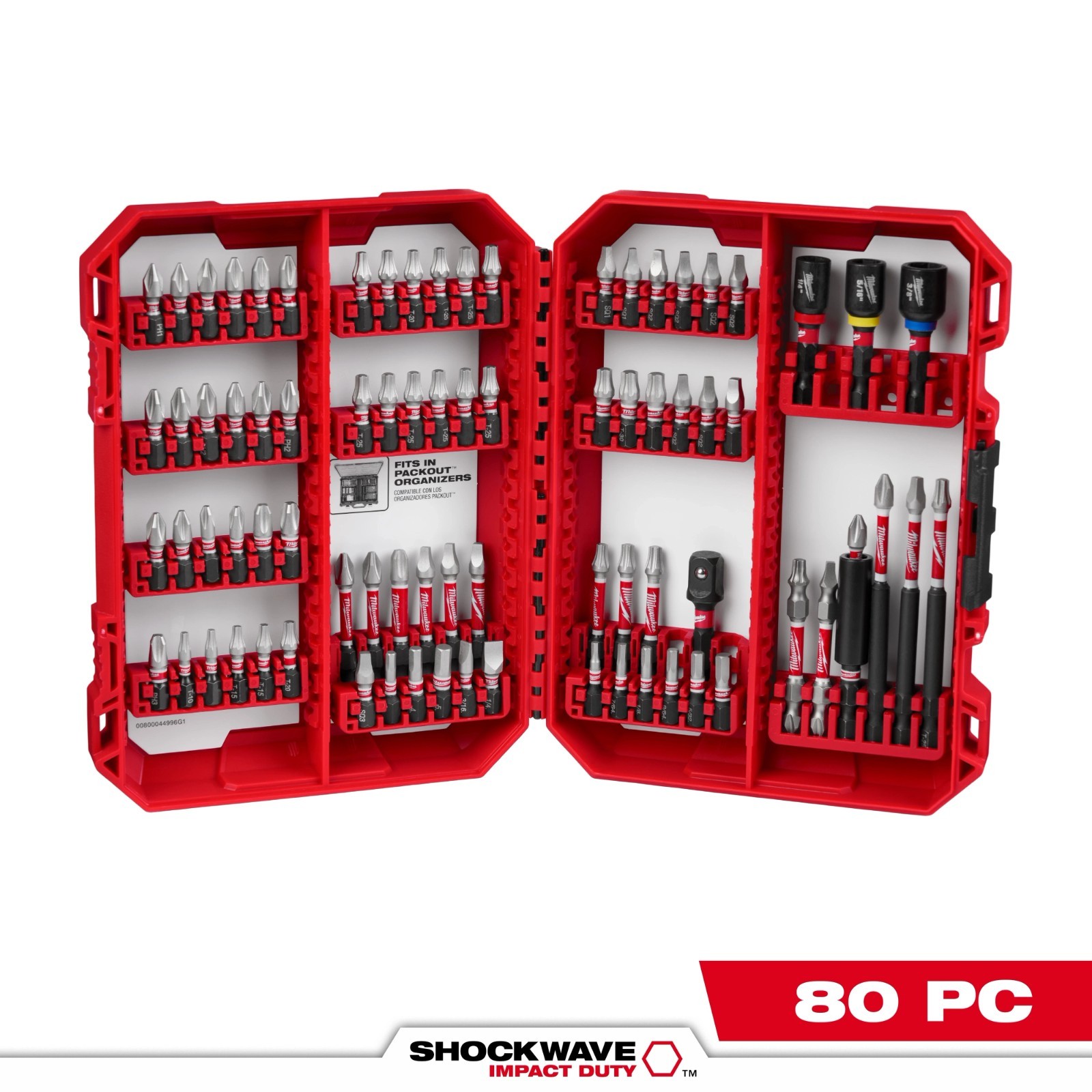 Milwaukee 48-32-4094 80Pc SHOCKWAVE Impact Duty Driver Bit Set