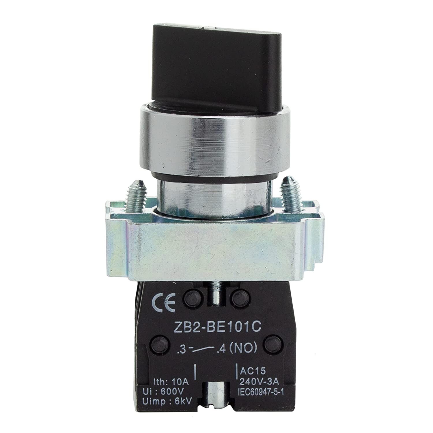 Rotary Switch 2-Position Maintained NO NC 22mm 220V 10A (1 Pack)