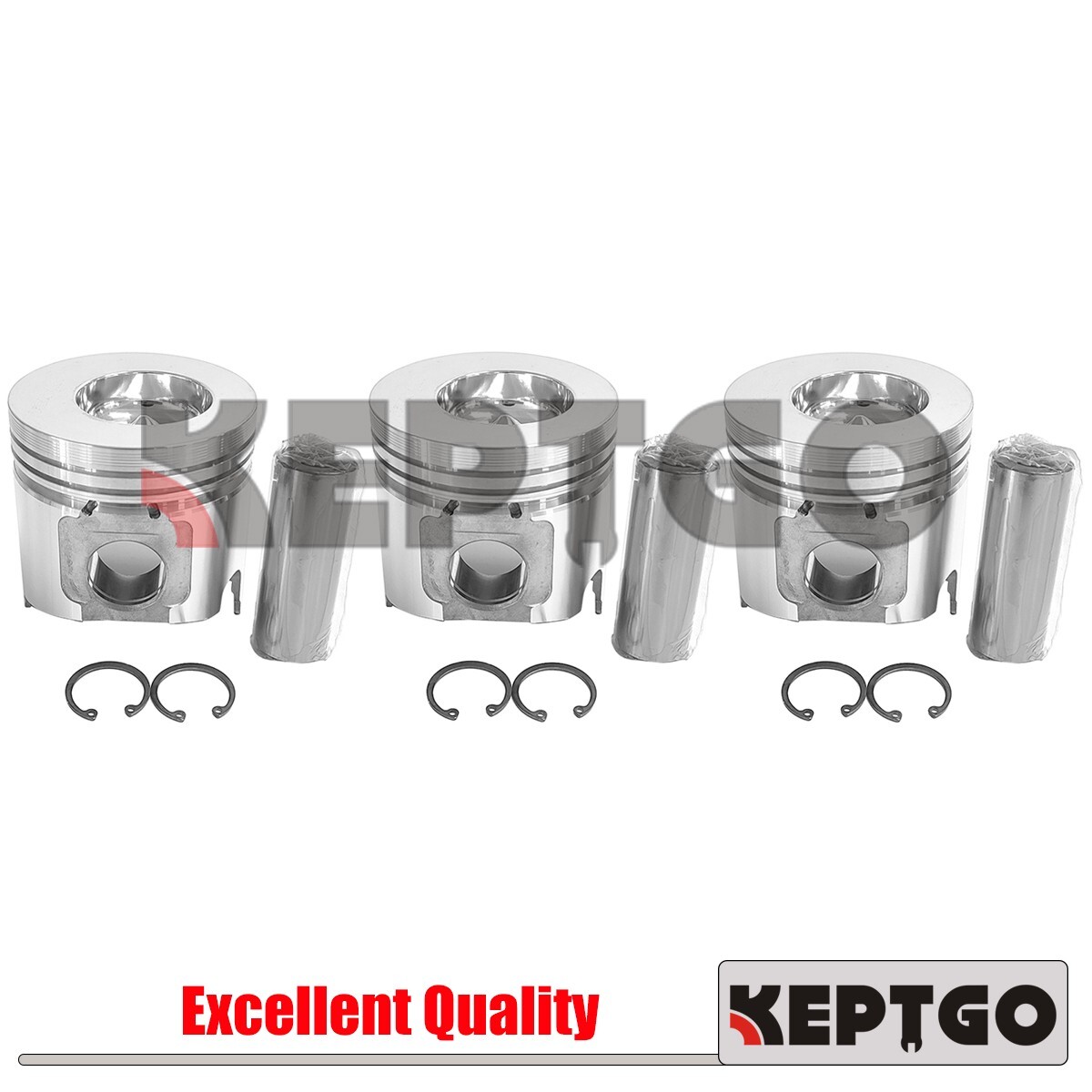 3pcs STD Piston Set with Clip & Pin For Yanmar 3TNE84