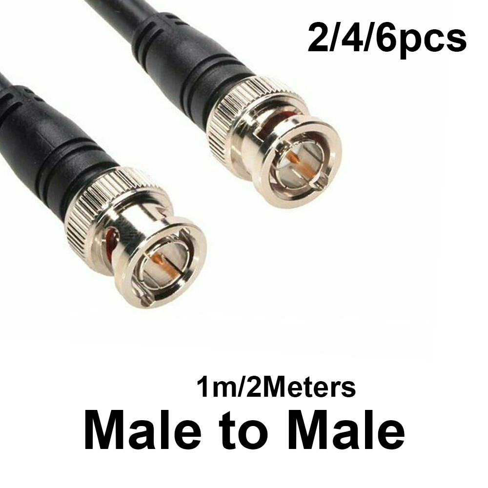 3/6FT BNC Male to Male Connector HD-SDI Video RG59 Coax Coaxial Cable Cord CCTV