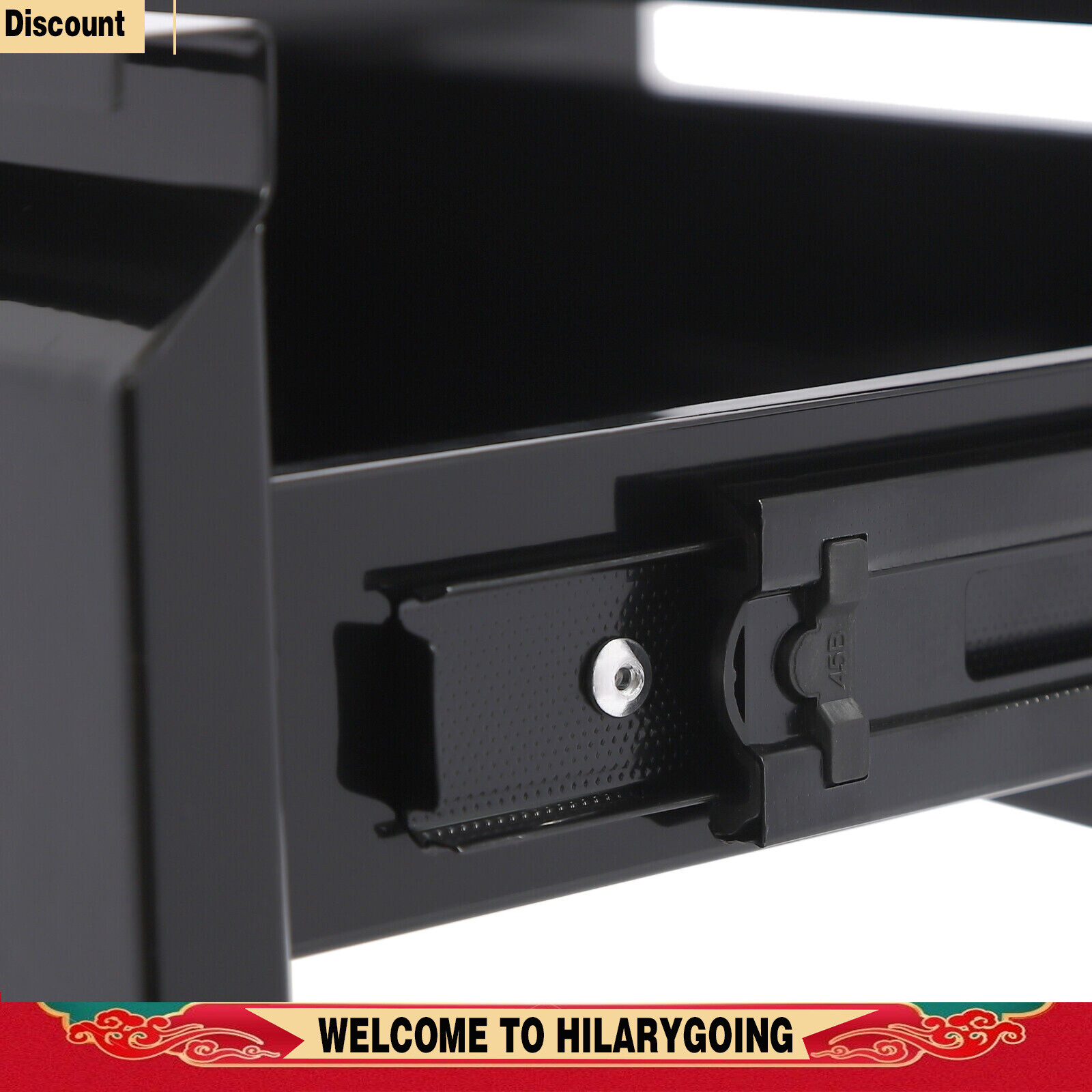 Slide Out Cabinet Drawer Pull Out Under Desk Drawer For Office With Lock Black
