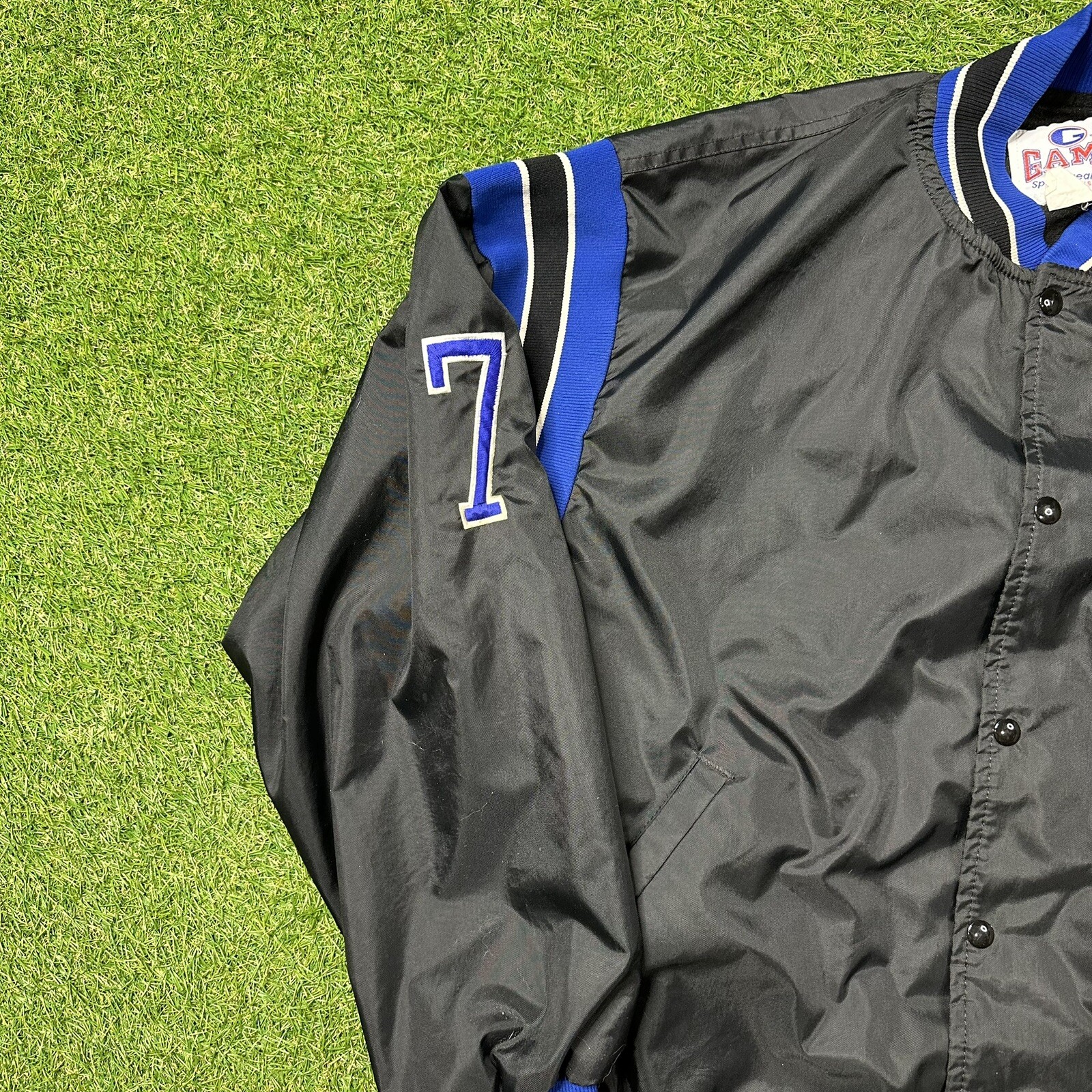 Northern League Madison Black Wolf Player Issued #7 Button Throwing Jacket 2XL