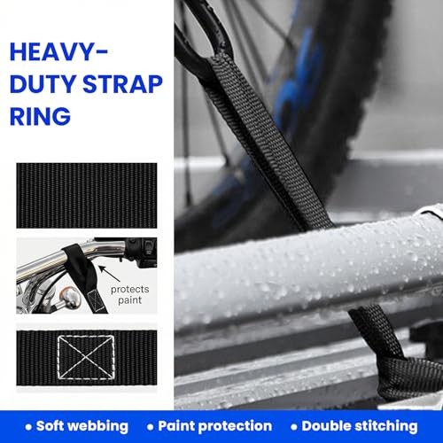 Soft Loop Tie Down Straps, 440Lbs Load Capacity Loops 661Lbs 8 PCS Black