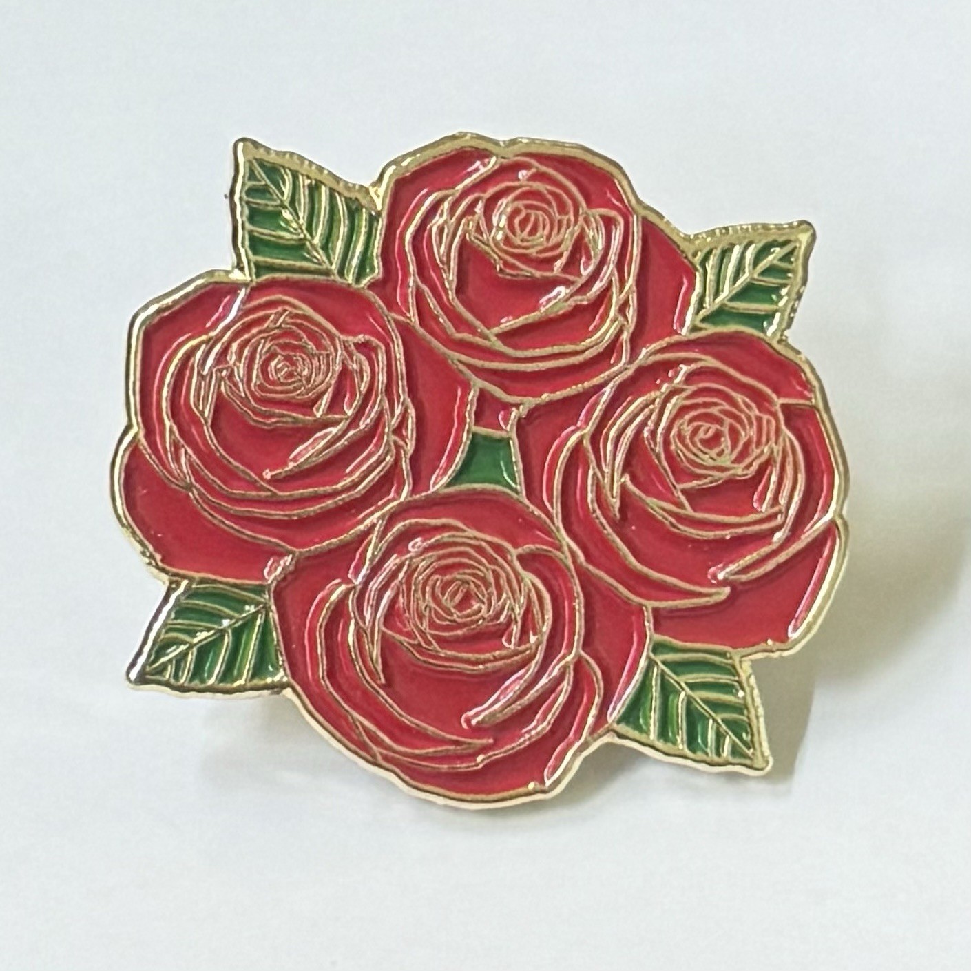 Four Roses Enamel Lapel Pin (Gold Tone) NWT