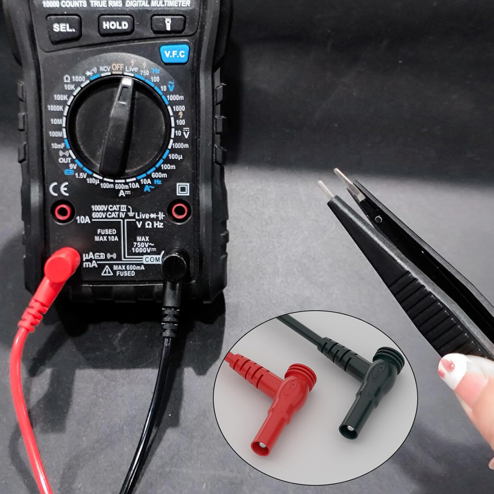 21pcs Multimeter Test Lead Kit Electrical Alligator Clip Test Probe Plug Set
