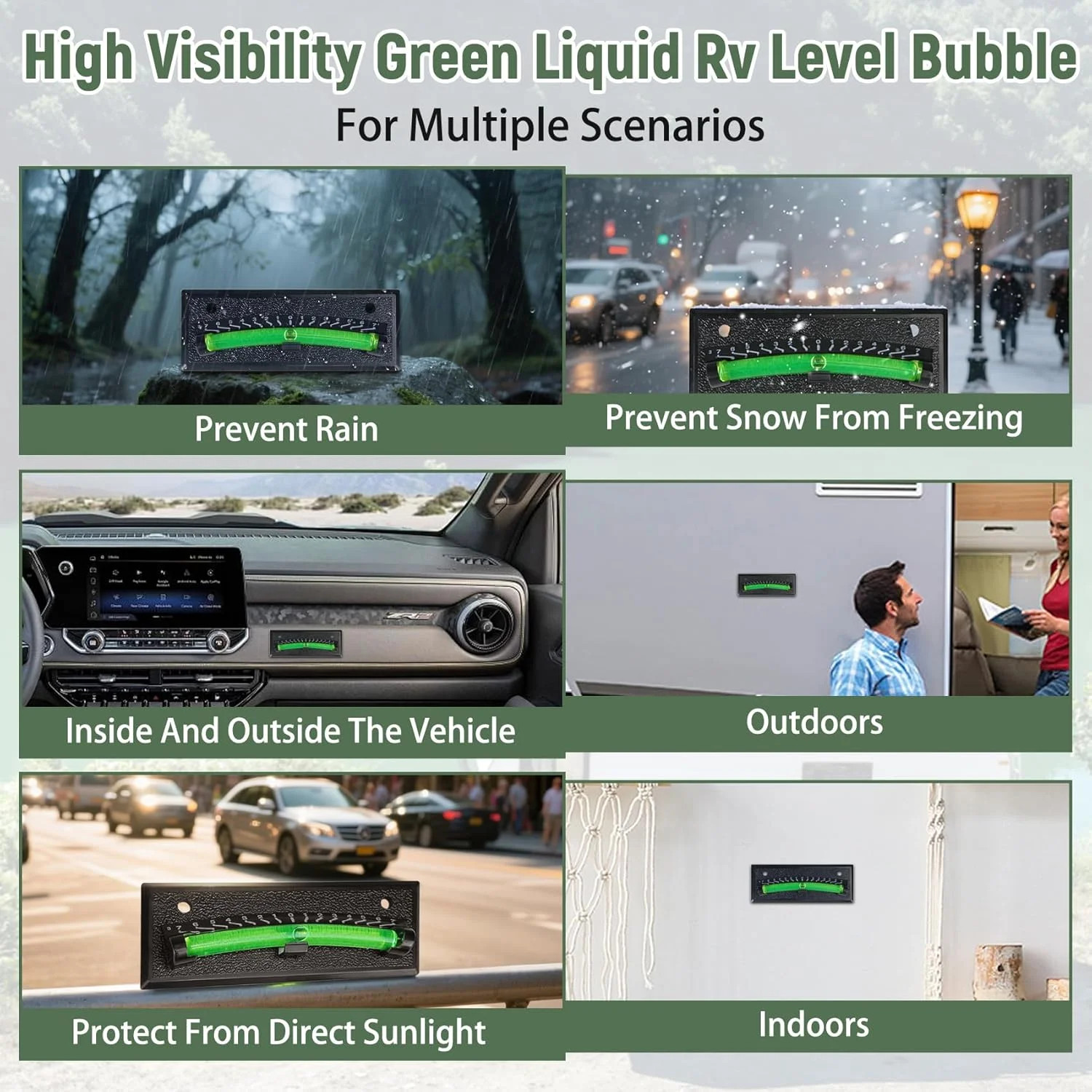 Rv Bubble Level Camper Level Bubble 2 Pack For Trailer Leveling Bubble,High Visi