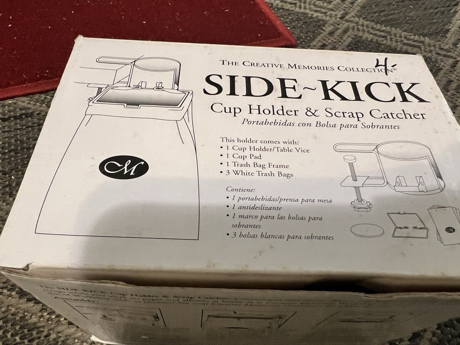Creative Memories Side-Kick Cup Holder & Scrap Catcher Craft Table Clamp Set