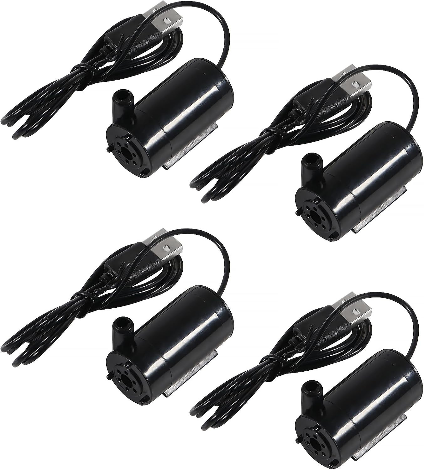 4Pcs Micro Submersible Pump DC 3-5V USB Mini Water Pump for Aquariums Fish Tank