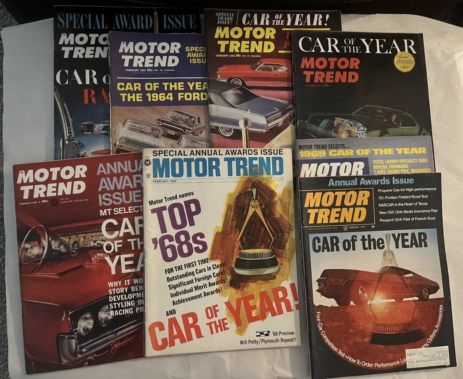 1958-1971, Motor Trend Car Of The Year issues.  Rare! Your choice. See Contents