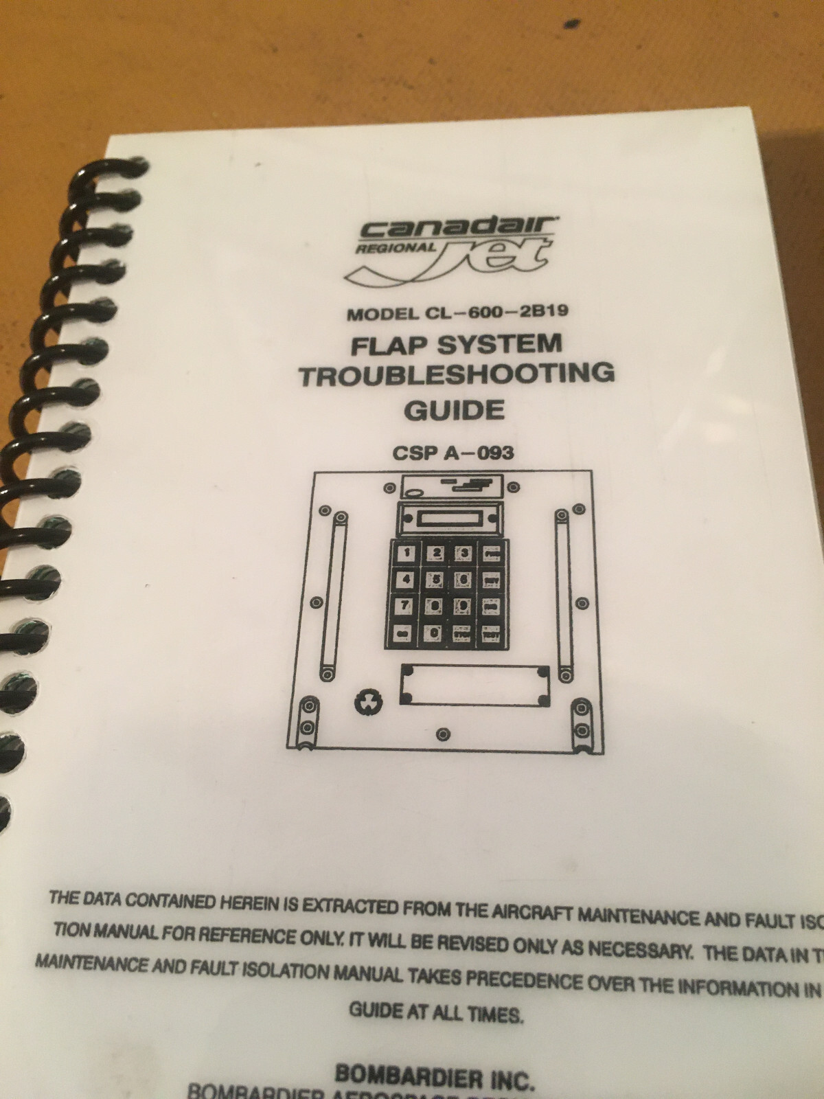 Bombardier Canadair CL-600-2B19 Flap System TroubleShooting Guide Booklet