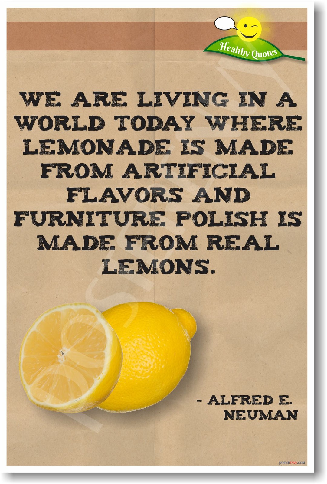 Alfred E. Neuman Health Quote - NEW Humorous Quote Poster (hu263)