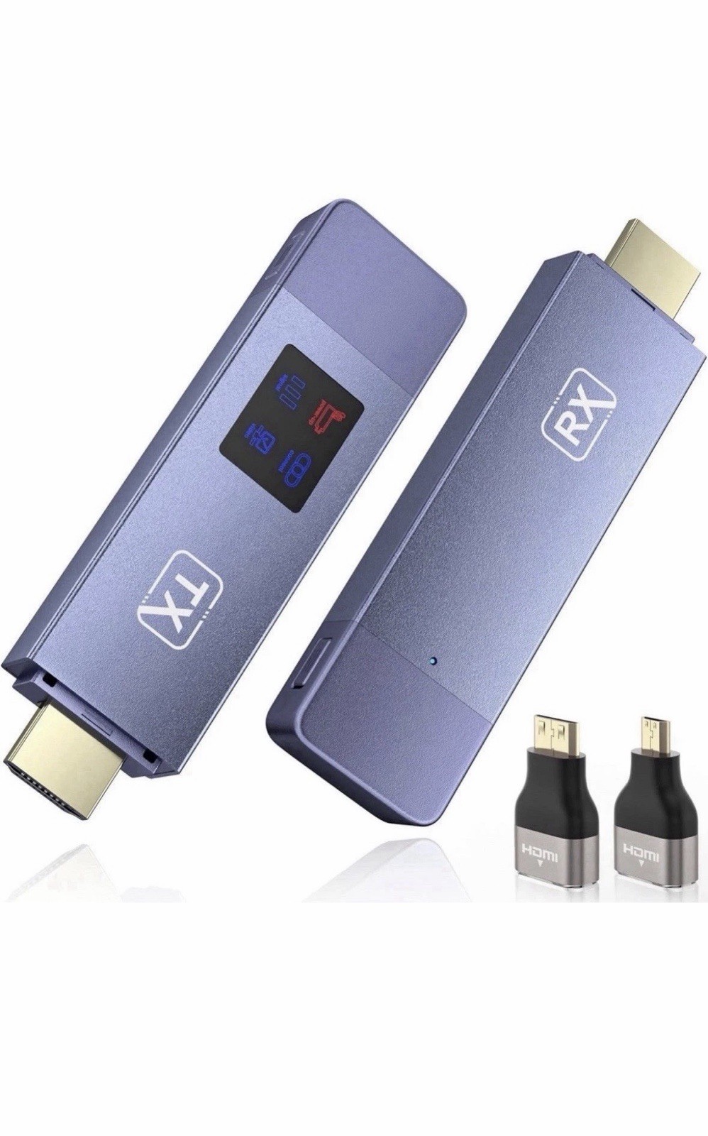 Wireless HDMI Transmitter and Receiver, Plug & Play Portable 2.4G/5G Wireless HD