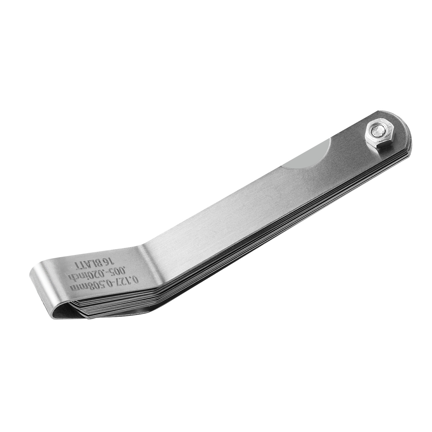 Stainless Steel 16x Blade Feeler Gauge Valve Offset Feeler Gauge Measuring Tool