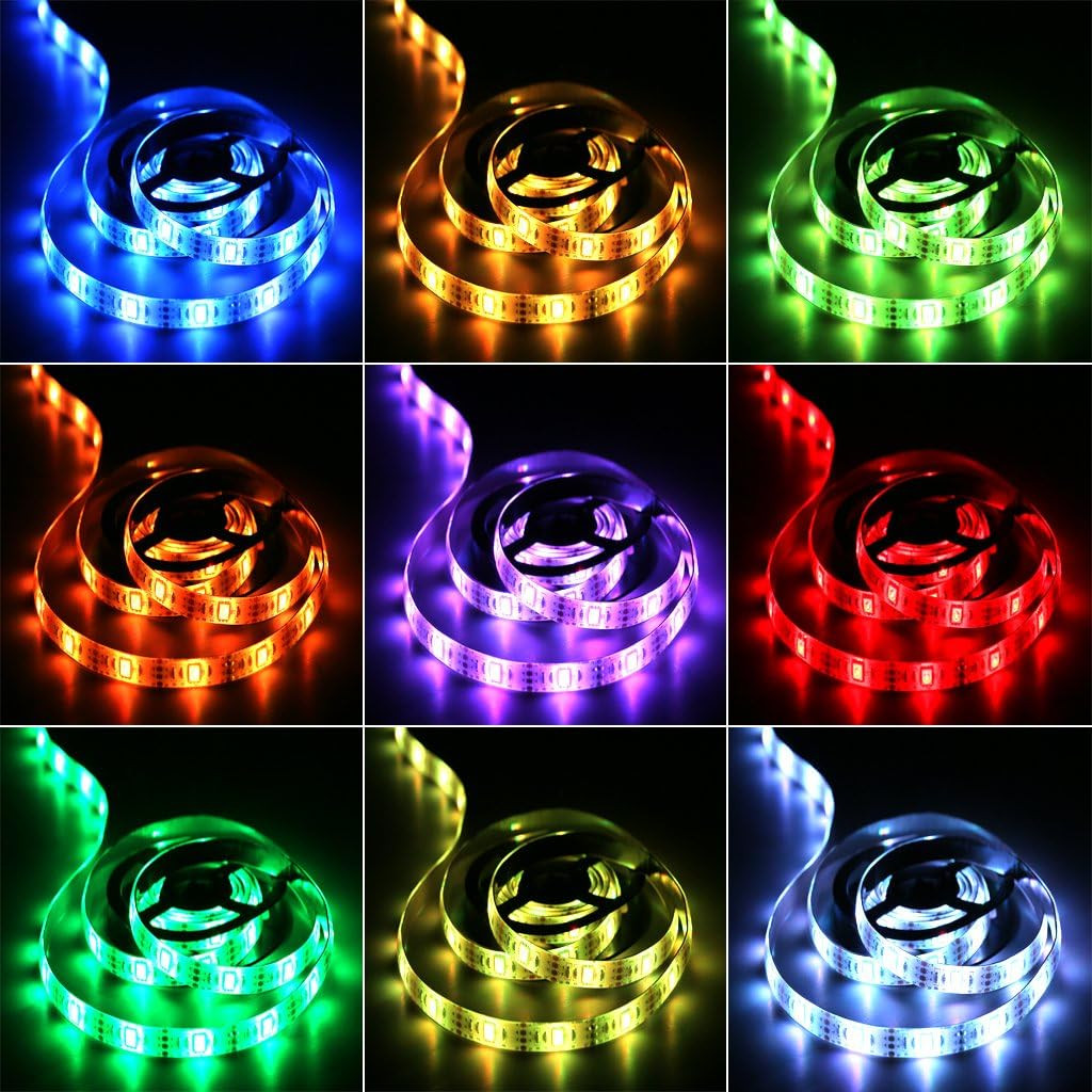 Battery Powered LED Strip Lights, 24-Keys Remote Controlled, DIY Indoor