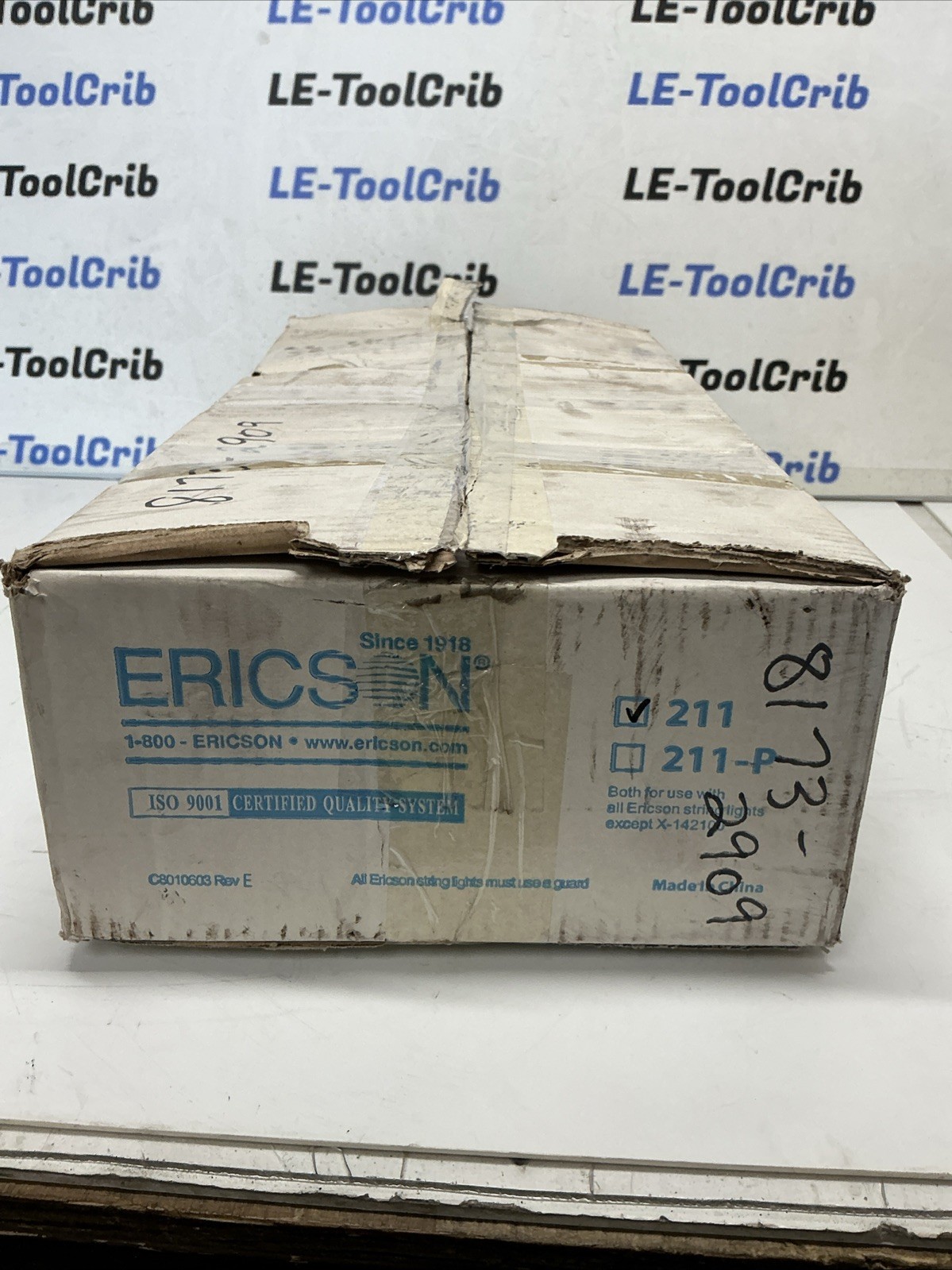 Ericson 123100STWY-1W 100’ Temporary String Light Set w/ Guards AB-404