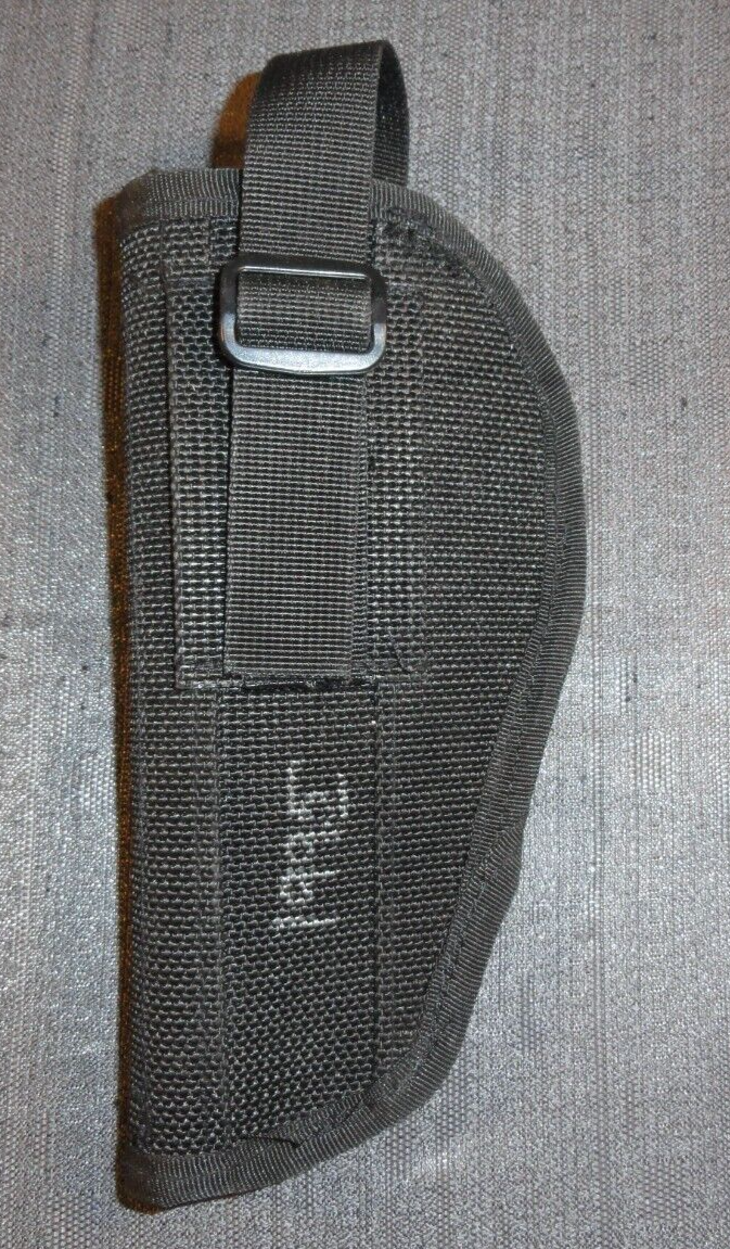 NEW UNIVERSAL RIGHT HAND BLACK CANVAS HOLSTER W/ BELT LOOPS