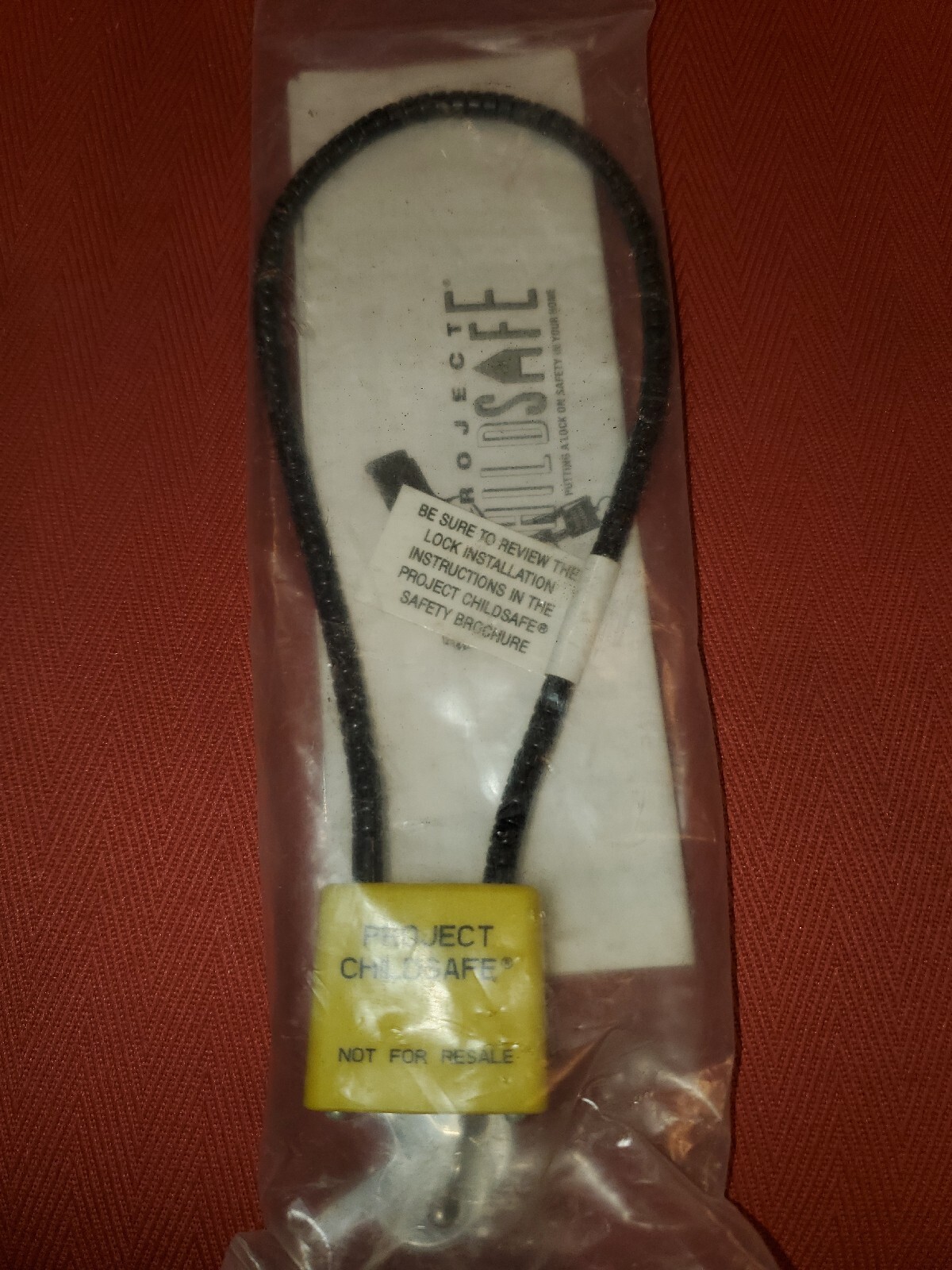 Project Childsafe Cable Style Child Safety Trigger Pistol Gun Lock & Keys NEW
