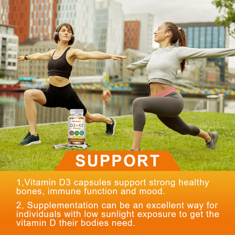 Vitamin D3 & K2 10,000IU MK7 Softgels For Bone Blood Heart Health Immune Support