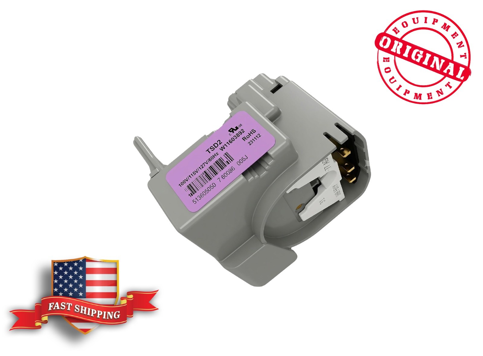 OEM W11561262 Genuine Whirlpool W11503892 TSD2 115V Compressor Start Device New