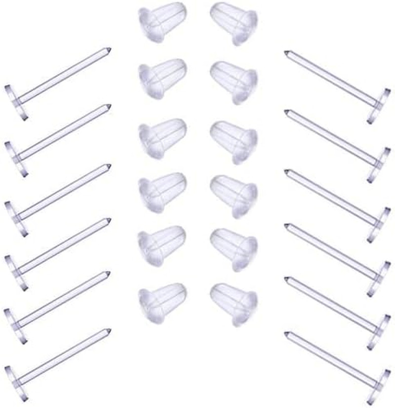 3Mm Invisible Plastic Earrings Blank Pins Stud Tiny Head Findings DIY Supplies (