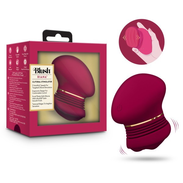 Blush Riana AutoRub Clitoral Stimulator 5 Speeds Silicone Waterproof USB
