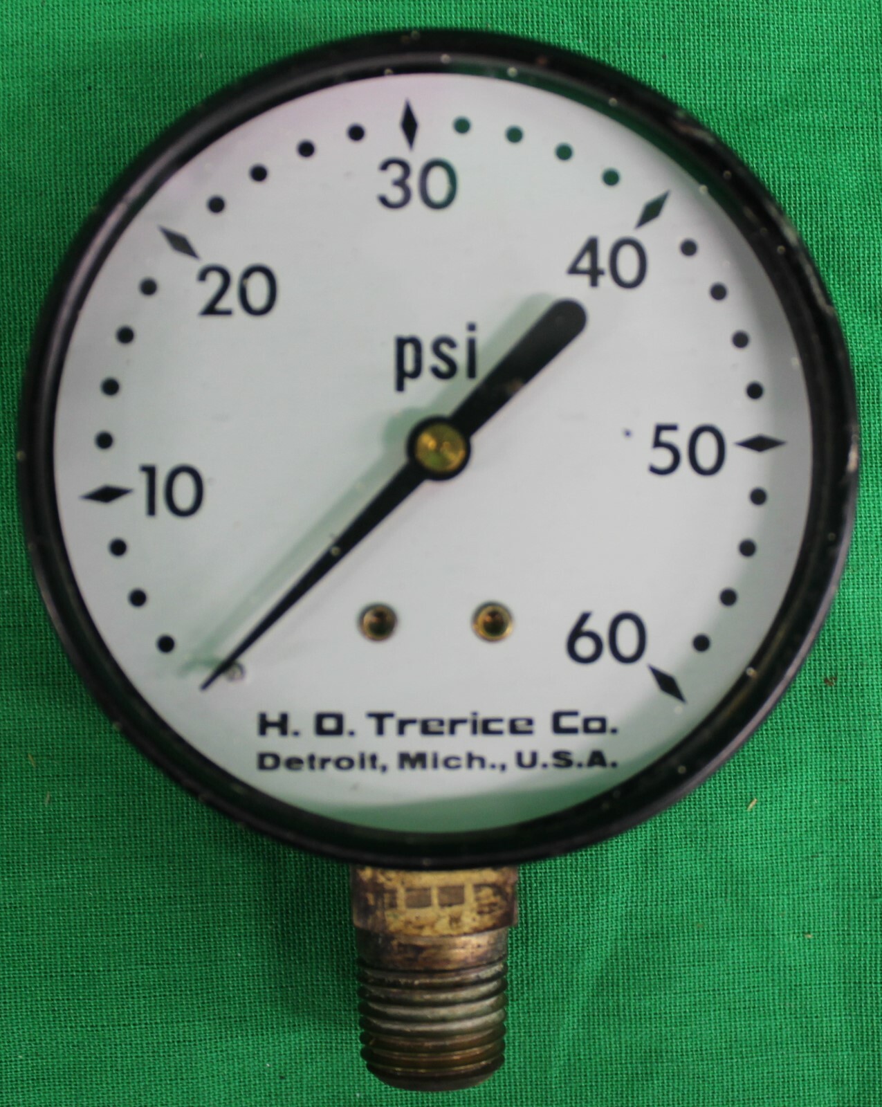 Original H.O. Trerice Company 60psi Gauge Untested Steampunk