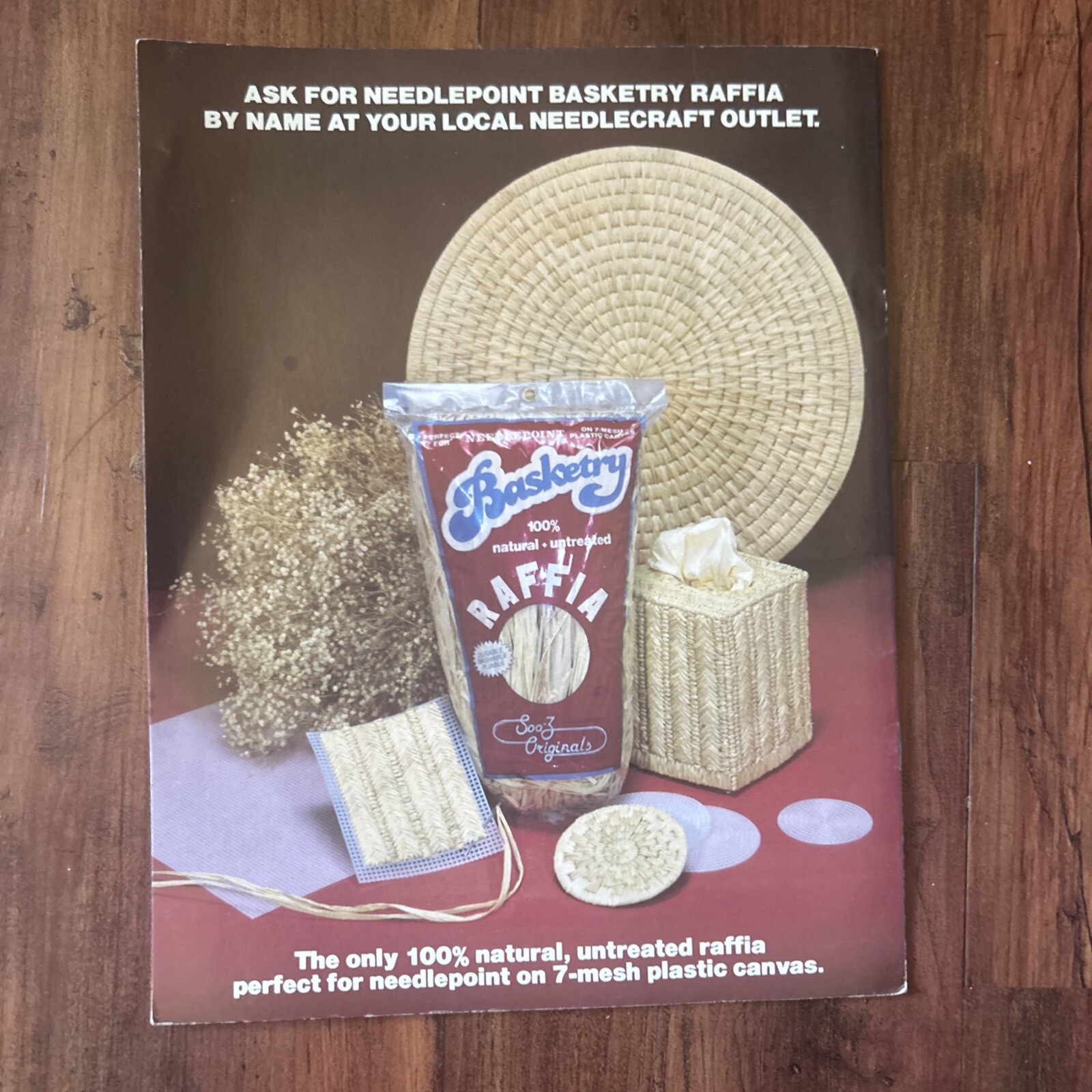 Lot Of 3 Needlepoint Basketry Pattern Booklets 25 Raffia Plastic Canvas Projects